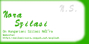 nora szilasi business card